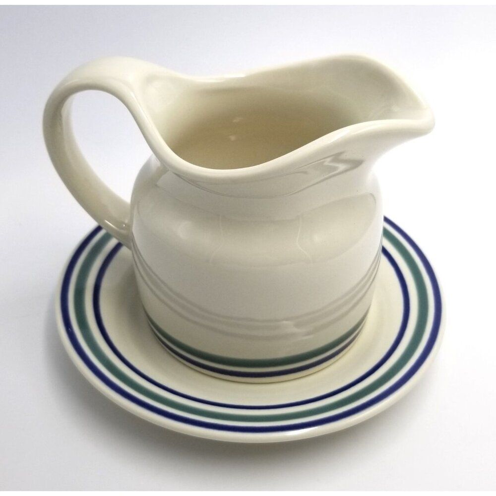 Pfaltzgraff Riverview Perennials Gravy Boat and Underplate Vintage New in Box